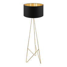  39231A - 1 LTFloor Lamp Gold Base Finish with Black and Gold Shade 1-12W A19 LED