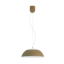  39293A - 1x30W LED Pendant w/ Taupe Outer Finish &  White Interior Finish