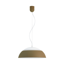  39294A - 1x35W LED Pendant w/ Taupe Outer Finish & White Interior Finish