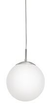 Eglo 85261A - 1x60W Pendant With Matte Nickel Finish & Opal Glass