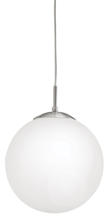 Eglo 85262A - 1x60W Pendant With Matte Nickel Finish & Opal Glass