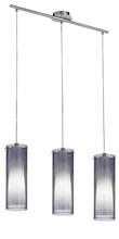  90305A - 3x60W Multi Light Pendant w/ Matte Nickel Finish & Inner White Glass Surronded by an