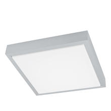  93666A - 1x9.7W LED Ceiling Light w/ Brushed Aluminum Finish & White Plastic Glass