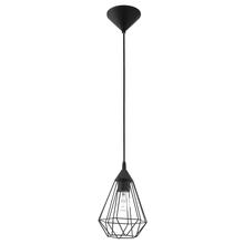  94187A - 1x100W Cage Pendant With Matte Black Finish