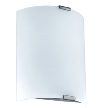  94598A - 1x8.2W LED Wall Light With Silver Finish and White Glass