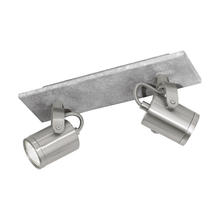 Eglo 95742A - 2x5W Track Light w/ Concrete Grey Look Finish w/ Brushed Nickel & Chrome Lamp Heads
