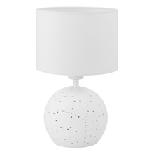  98381A - Montalbano - Table Lamp White White Fabric Shade