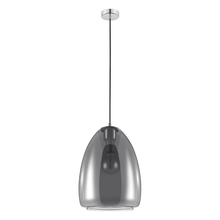  98614A - 1x60W Pendant with Matte Black Finish and Metallic Smoked Glass Shade