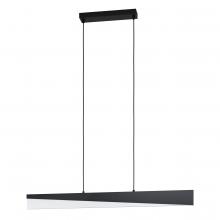  99562A - Integrated LED Linear Pendant With Structured Black Finish and White Acrylic Shade