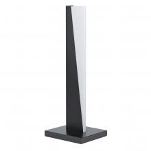  99564A - Integrated LED Table Lamp With Structured Black Finish and White Acrylic Shade