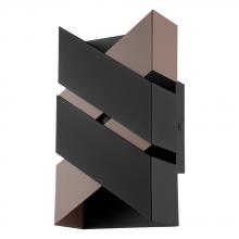 99689A - Wall Light With Structured Black and Mocha Finish 2x2.5W Integrated LED
