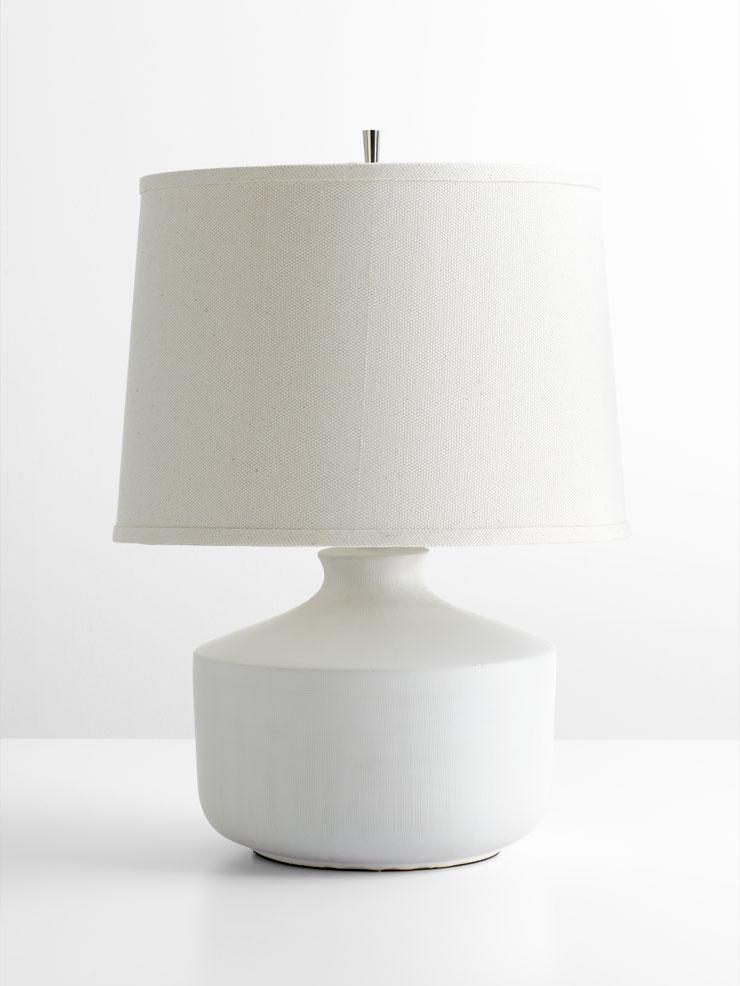 One Light White Table Lamp
