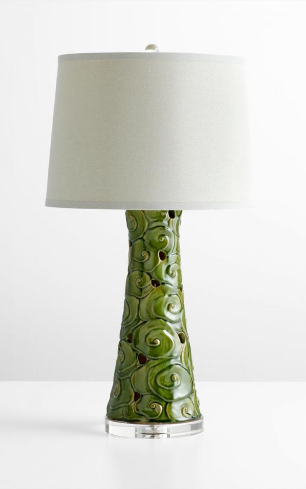 One Light Green Table Lamp