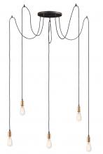  12125BKAB - Early Electric-Multi-Light Pendant