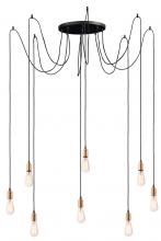  12128BKAB - Early Electric-Multi-Light Pendant