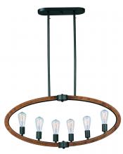  20913APAR/BUI - Bodega Bay 6-Light Pendant w/Bulb