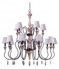  39611SW/SHD396 - Olde World 15-Light Chandelier with Shades