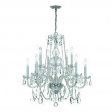  1130-CH-CL-MWP - Traditional Crystal 10 Light Hand Cut Crystal Polished Chrome Chandelier