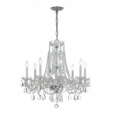  1138-CH-CL-MWP - Traditional Crystal 8 Light Hand Cut Crystal Polished Chrome Chandelier