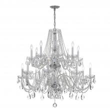  1139-CH-CL-MWP - Traditional Crystal 16 Light Hand Cut Crystal Polished Chrome Chandelier