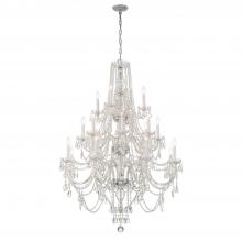  1157-CH-CL-MWP - Traditional Crystal 20 Light Hand Cut Crystal Polished Chrome Chandelier