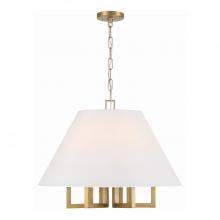  2256-VG - Libby Langdon for Crystorama Westwood 6 Light Vibrant Gold Chandelier