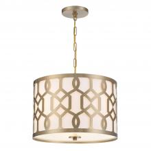  2265-AG - Libby Langdon for Crystorama Jennings 3 Light Aged Brass Chandelier