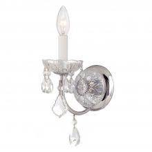  3221-CH-CL-MWP - Imperial 1 Light Hand Cut Crystal Polished Chrome Sconce