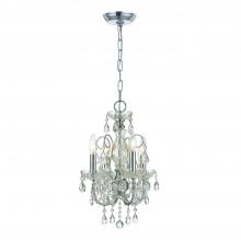  3224-CH-CL-MWP - Imperial 4 Light Hand Cut Crystal Polished Chrome Mini Chandelier