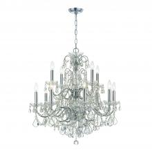  3228-CH-CL-I - Imperial 12 Light Clear Italian Crystal Polished Chrome Chandelier