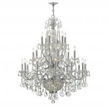  3229-CH-CL-MWP - Imperial 26 Light Hand Cut Crystal Polished Chrome Chandelier