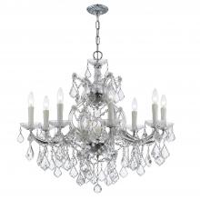  4408-CH-CL-MWP - Maria Theresa 9 Light Hand Cut Crystal Polished Chrome Chandelier