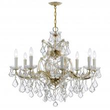  4408-GD-CL-MWP - Maria Theresa 9 Light Hand Cut Crystal Gold Chandelier