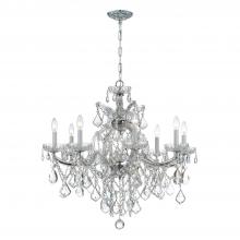 4409-CH-CL-MWP - Maria Theresa 9 Light Hand Cut Crystal Polished Chrome Chandelier