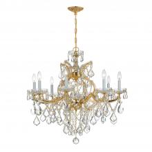 4409-GD-CL-MWP - Maria Theresa 9 Light Hand Cut Crystal Gold Chandelier