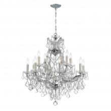  4412-CH-CL-SAQ - Maria Theresa 13 Light Spectra Crystal Polished Chrome Chandelier