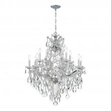  4413-CH-CL-MWP - Maria Theresa 13 Light Hand Cut Crystal Polished Chrome Chandelier