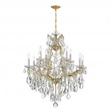  4413-GD-CL-MWP - Maria Theresa 13 Light Hand Cut Crystal Gold Chandelier