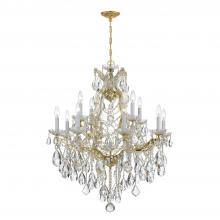  4413-GD-CL-SAQ - Maria Theresa 13 Light Spectra Crystal Gold Chandelier