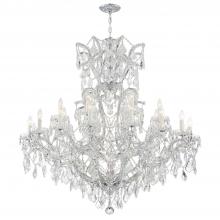  4424-CH-CL-MWP - Maria Theresa 25 Light Hand Cut Crystal Polished Chrome Chandelier