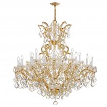  4424-GD-CL-MWP - Maria Theresa 25 Light Hand Cut Crystal Gold Chandelier