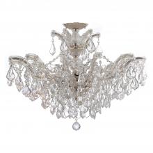  4439-CH-CL-MWP_CEILING - Maria Theresa 6 Light Hand Cut Crystal Polished Chrome Semi Flush Mount
