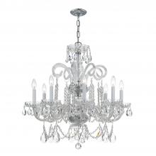  5008-CH-CL-MWP - Traditional Crystal 8 Light Hand Cut Crystal Polished Chrome Chandelier