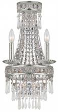  5262-OS-CL-MWP - Crystorama Mercer 4 Light Olde Silver Sconce