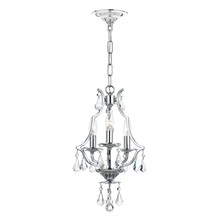  5933-CH-CL-S - Cedar 3 Light Swarovski Strass Crystal Polished Chrome Mini Chandelier