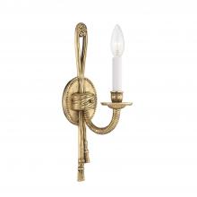  651-OB - Crystorama 1 Light Olde Brass Cast Sconce