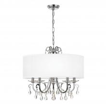  6625-CH-CL-MWP - Othello 5 Light Clear Crystal Polished Chrome Chandelier