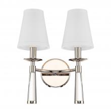  8862-PN - Baxter 2 Light Polished Nickel Bronze Sconce