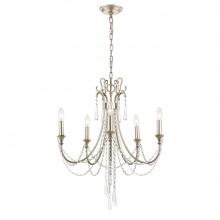  ARC-1905-SA-CL-MWP - Arcadia 5 Light Antique Silver Chandelier