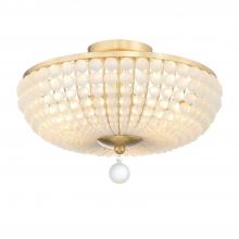  BLA-10660-GA - Bella 3 Light Antique Gold Semi Flush Mount